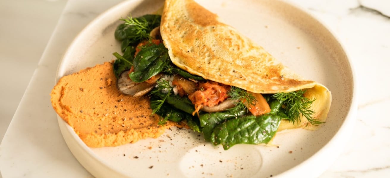 Picture of omlette on a dish